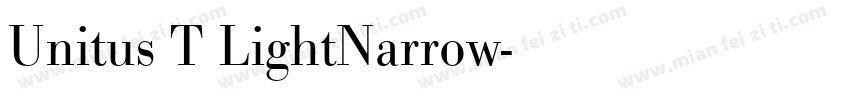 Unitus T LightNarrow字体转换